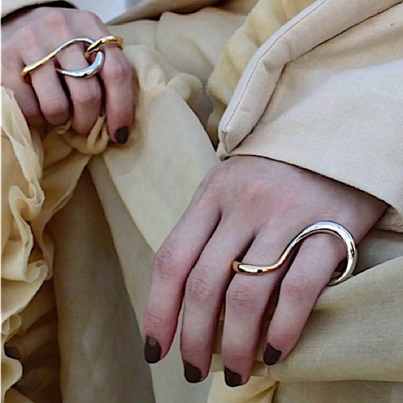 Sterling Silver Geometric Ring, Versatile, Creative, Design, Unique, Tre… - Picture 4 of 12